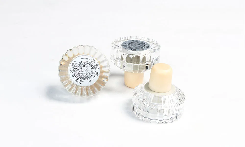 acrylic cap cork bottle stopper